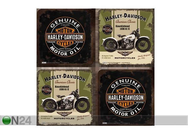 Подставка под стакан Harley-Davidson Motorcycles 4 шт