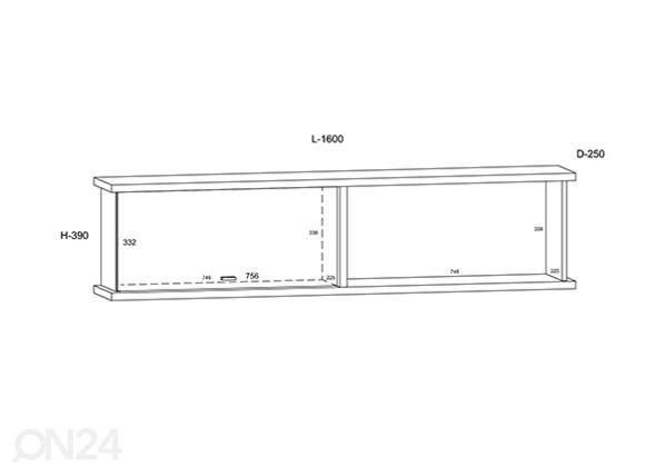 Полка настенная 160 cm