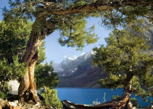 Флизелиновые фотообои Mountain lake 360x270 см