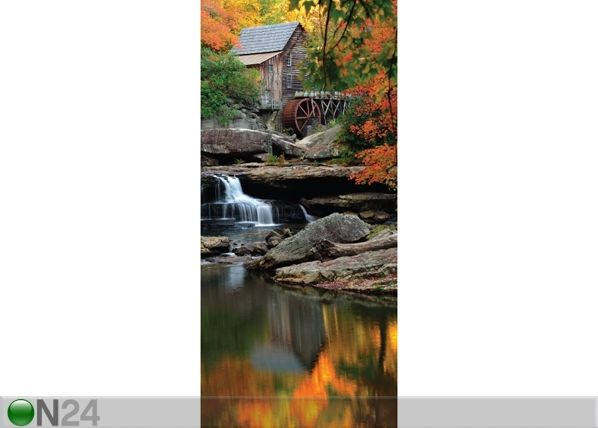 Флизелиновые фотообои Water mill in the fall 90x202 см