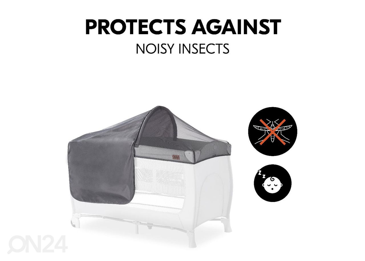 Балдахин и сетка от насекомых для дорожной кроватки Hauck Travel Bed Canopy серый увеличить