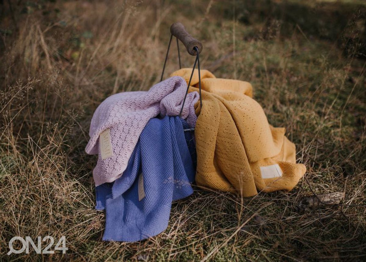 Бамбуковое вязаное одеяло для младенцев, denim увеличить