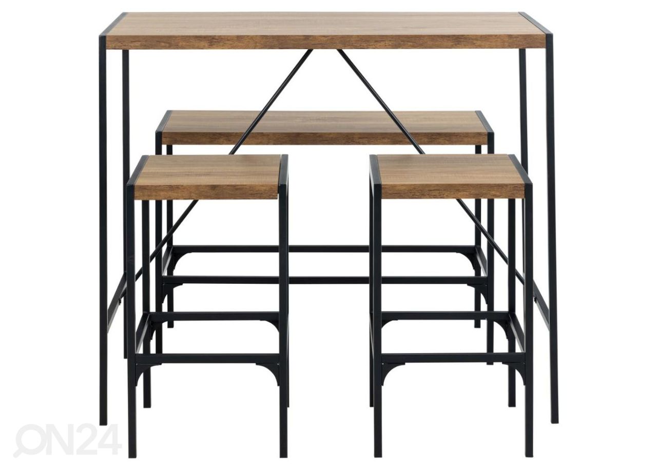 Барный стол Ribe 105х120 см + 2 барных стула + скамей увеличить