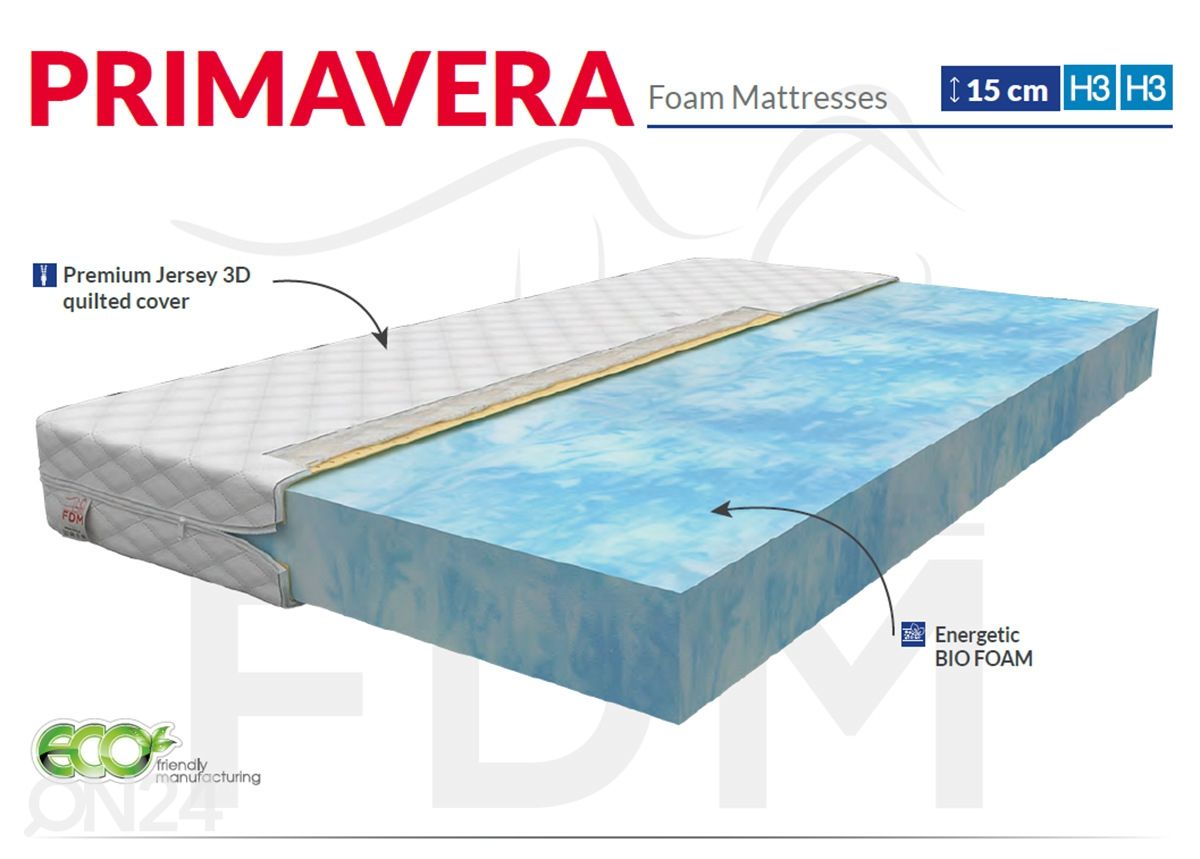 Беспружинный матрас Primavera 100x200 cm увеличить