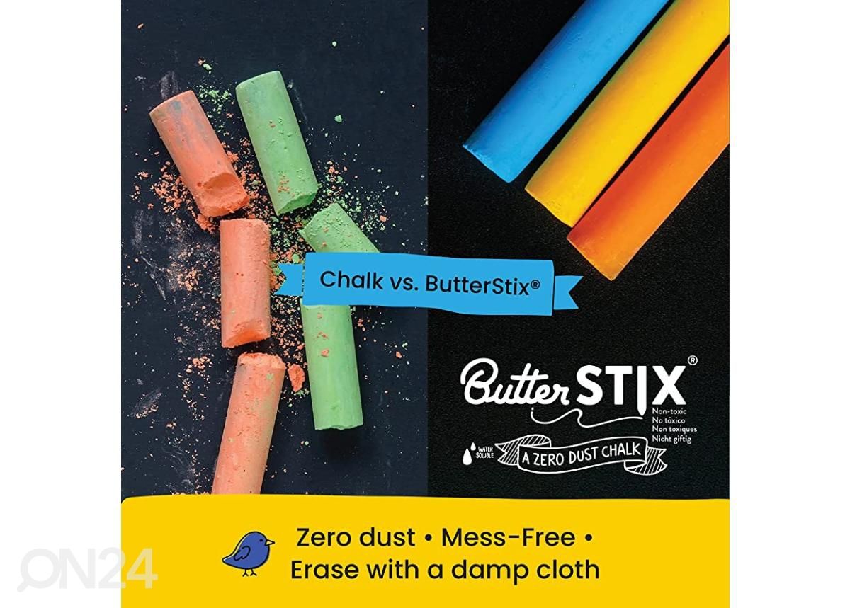 Беспыльные мелки с держателем ButterStix Jaq Jaq Bird цветные 12 шт увеличить