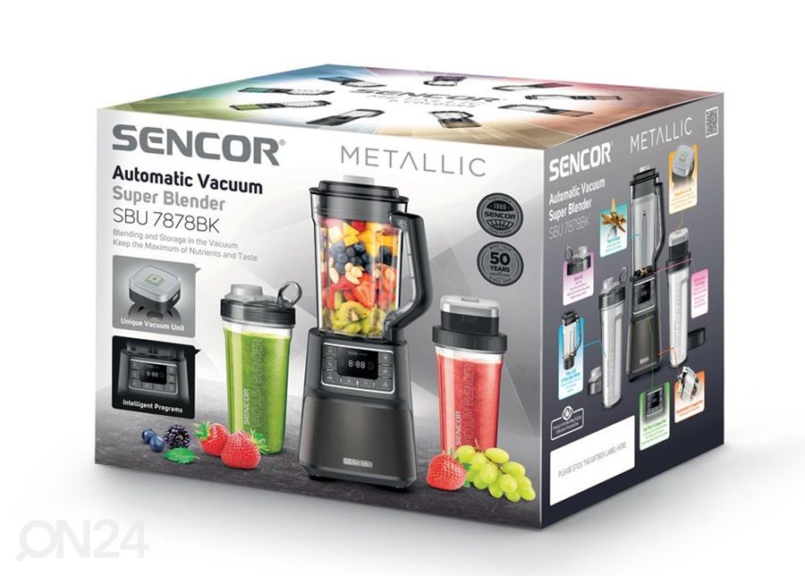 Вакуумный блендер Sencor Metallic SBU7878BK увеличить