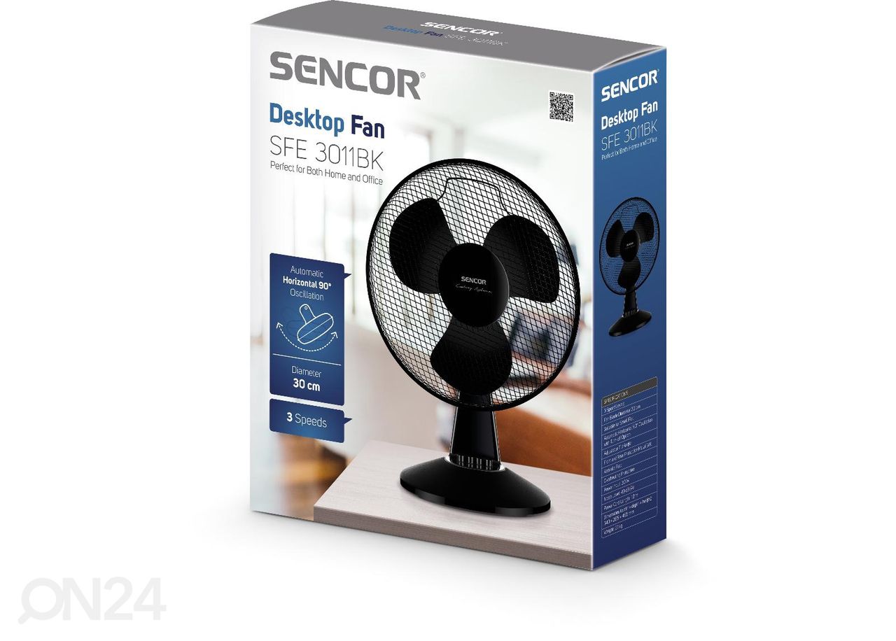 Вентилятор Sencor SFE3011BK, черный увеличить