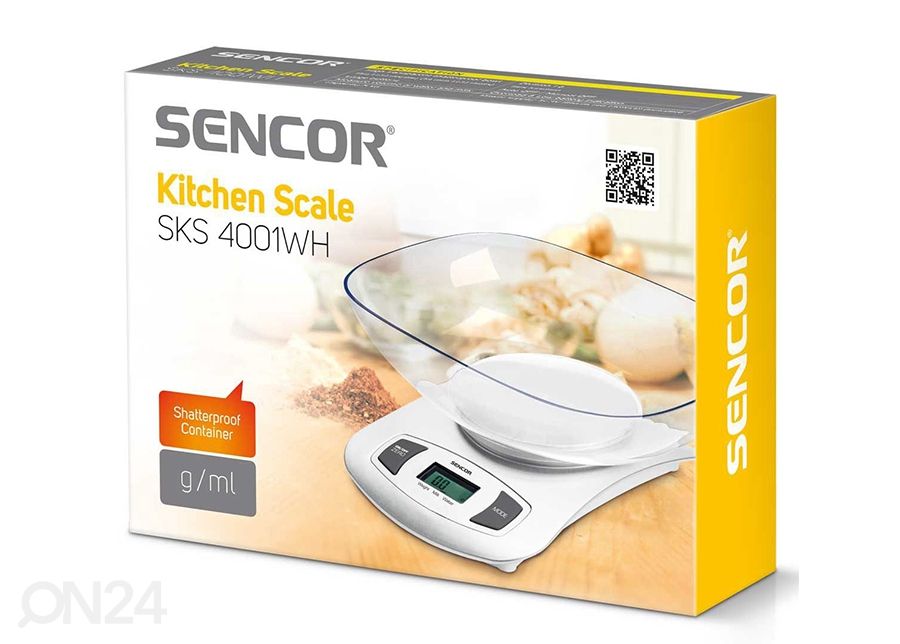 Весы кухонные со съемной чашей Sencor SKS4001WH, белые увеличить