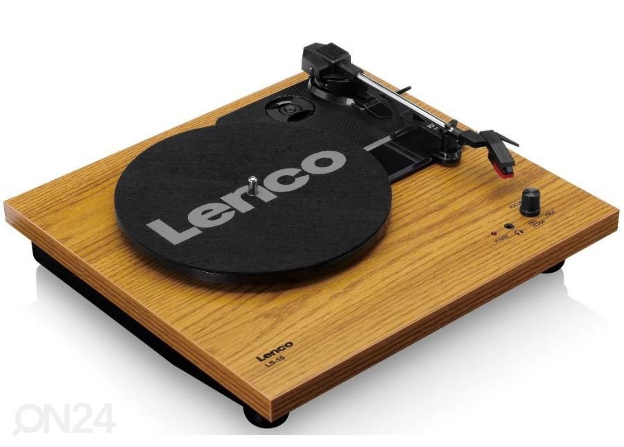 Виниловый проигрыватель с 2 динамиками Lenco LS10WD, дерево увеличить