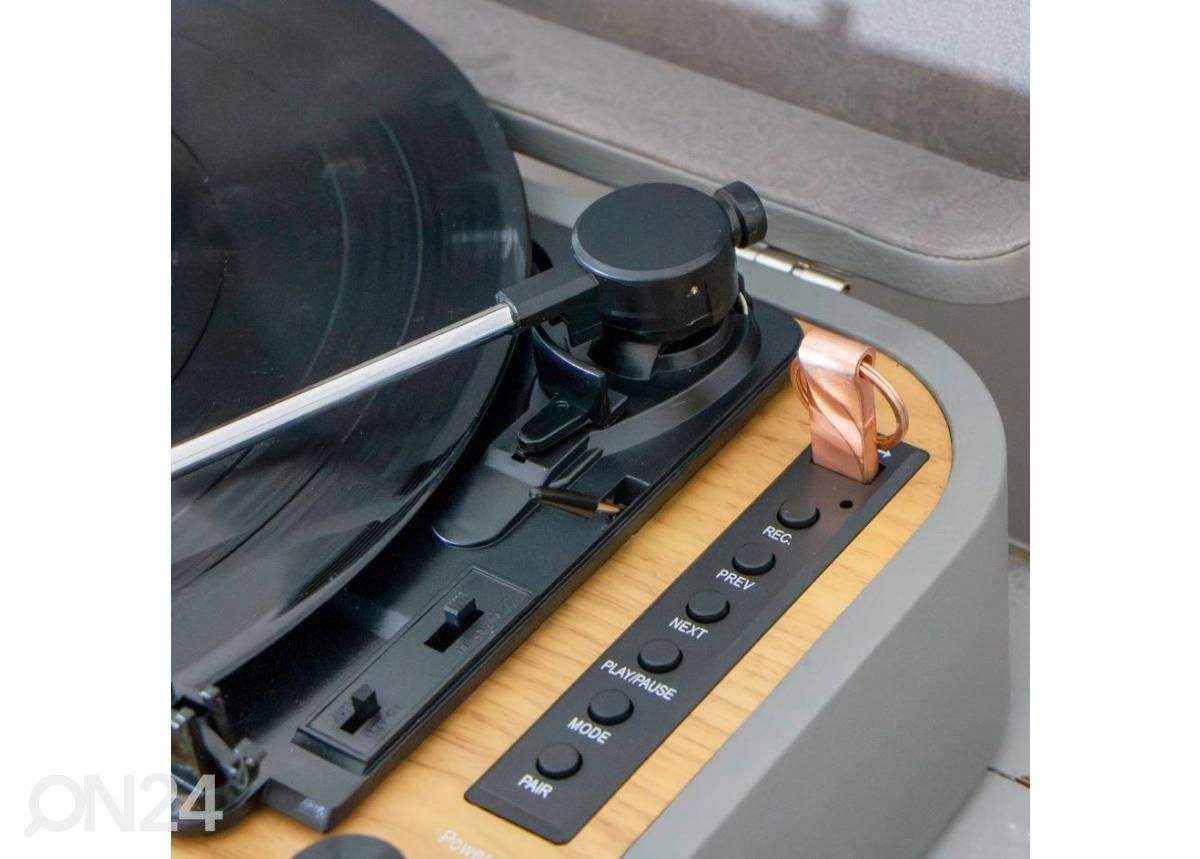 Виниловый проигрыватель Lenco TT116GY в футляре, серый увеличить