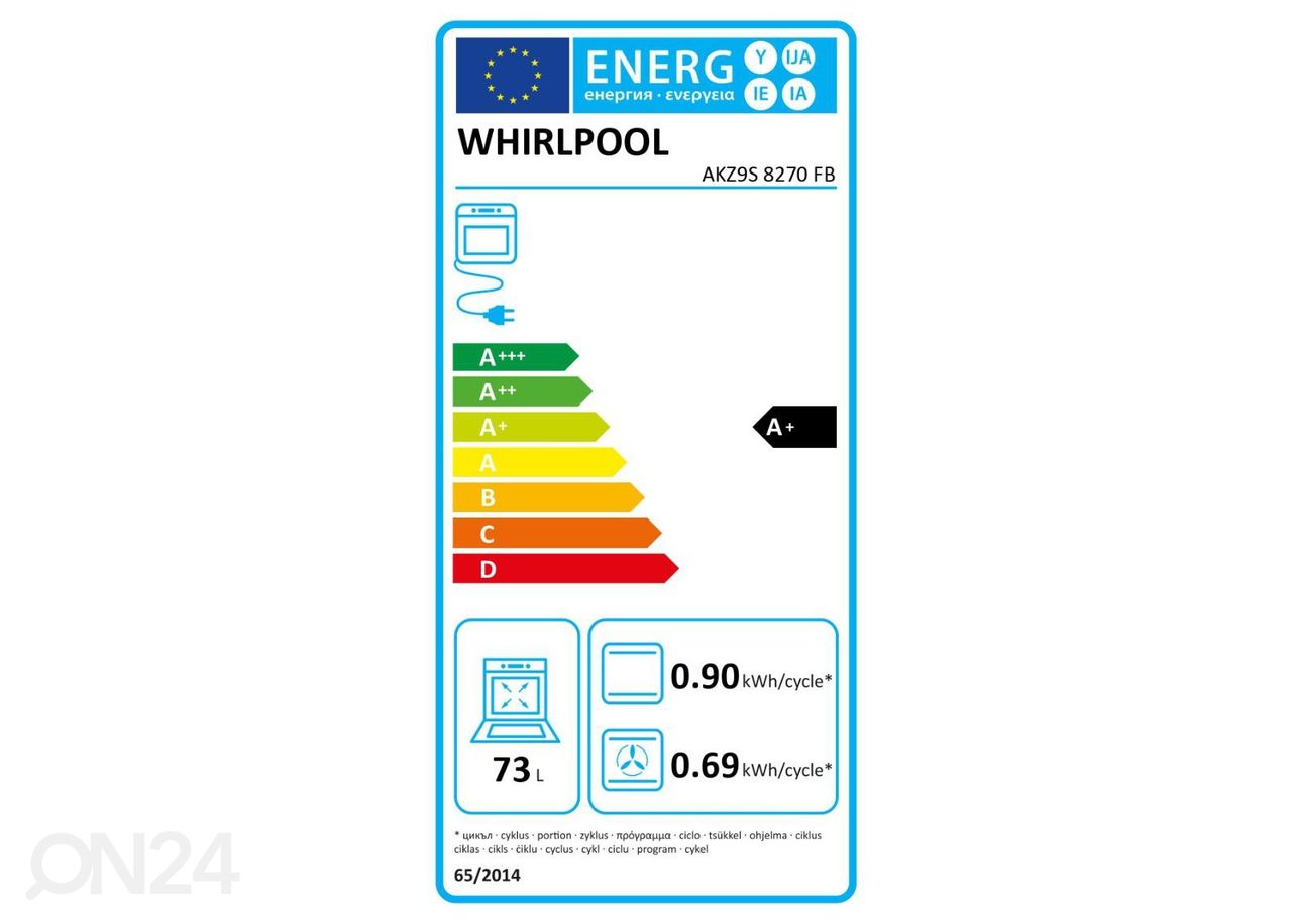 Встраиваемая духовка Whirlpool AKZ9S8270FB увеличить