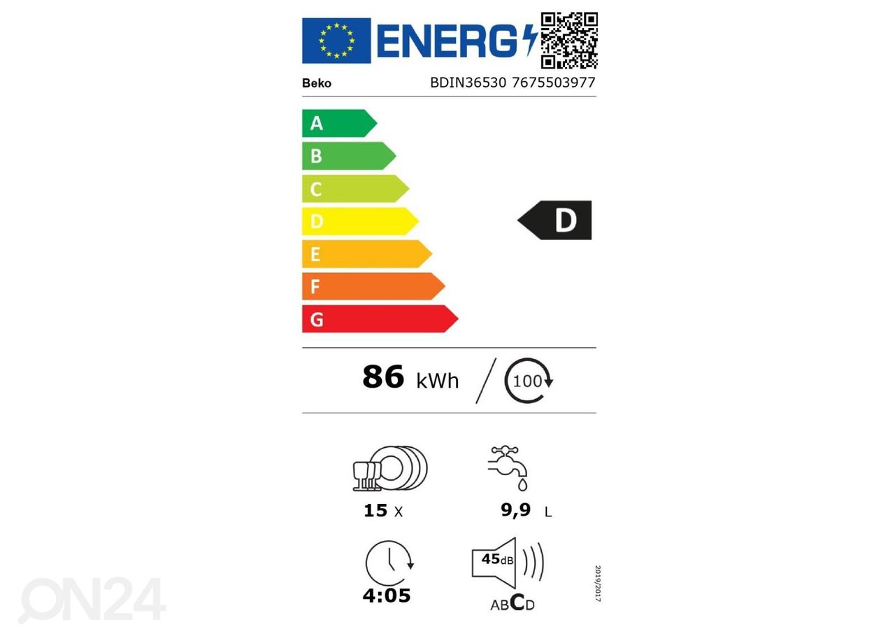 Встраиваемая посудомоечная машина Beko BDIN36530 увеличить