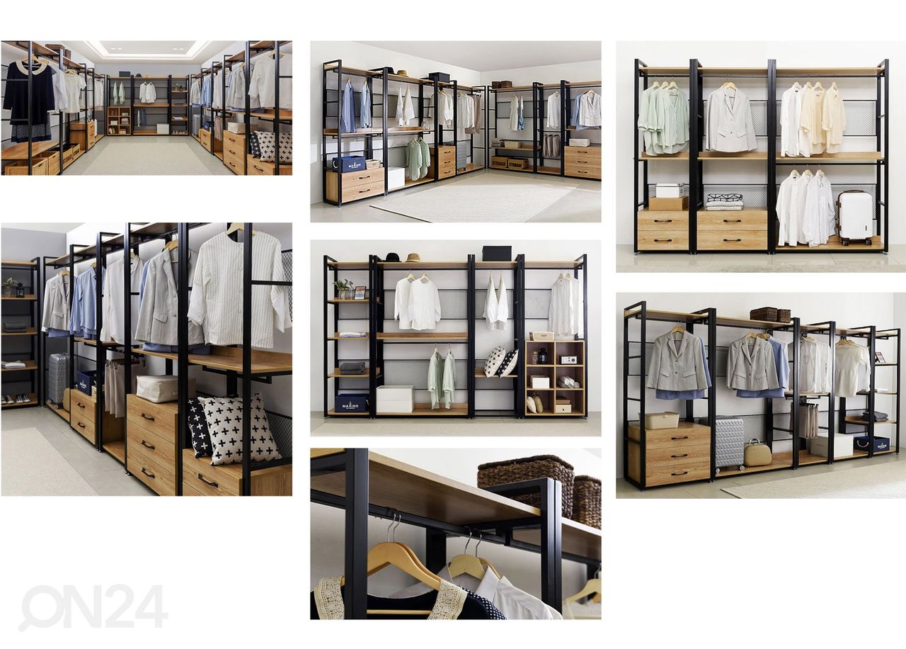 Гардеробная система (2 полки+ 2 штанги+ тумба) 60x200 cm увеличить
