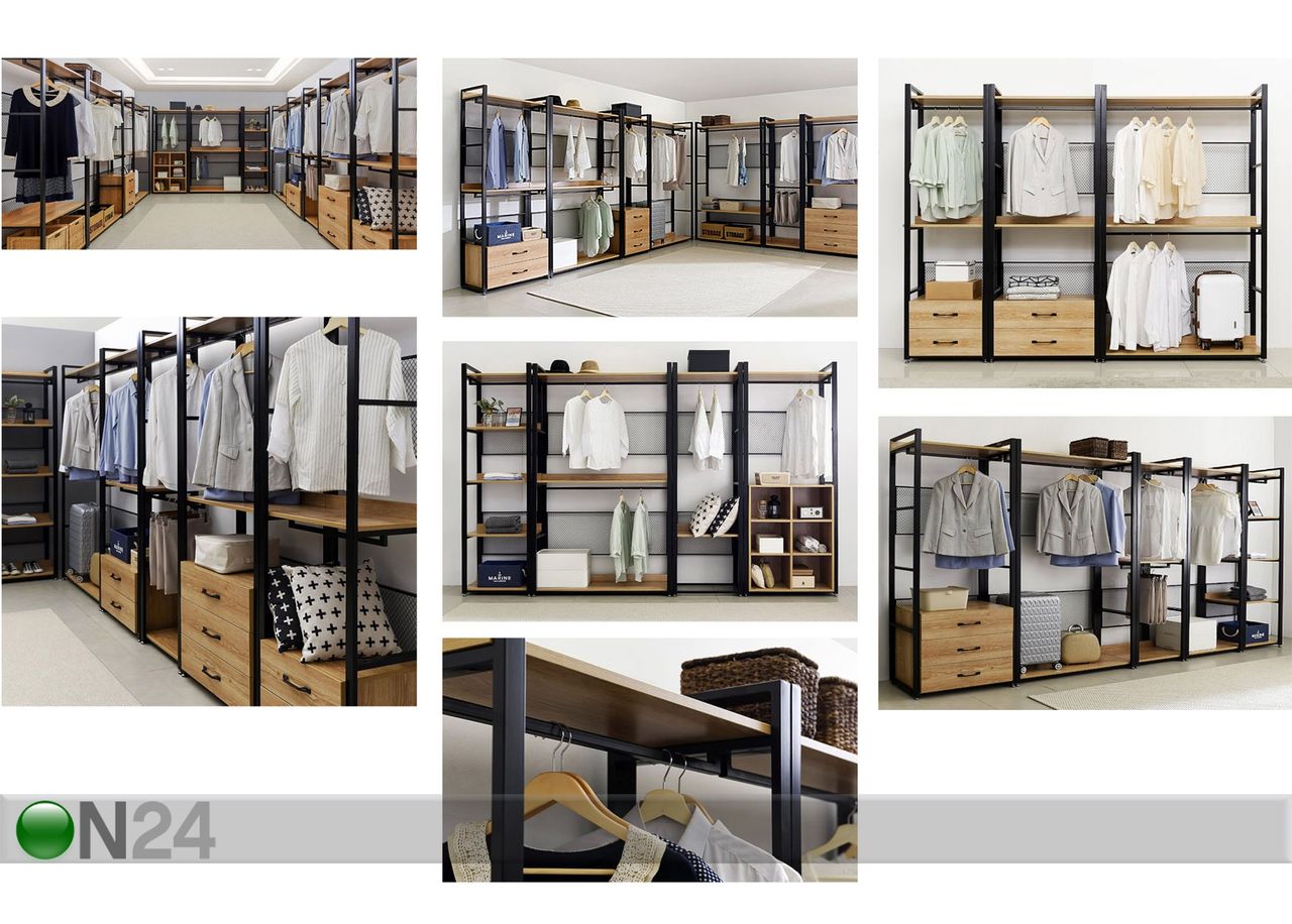 Гардеробная система (3 полки+ 2 штанги+ тумба) 80x200 cm увеличить