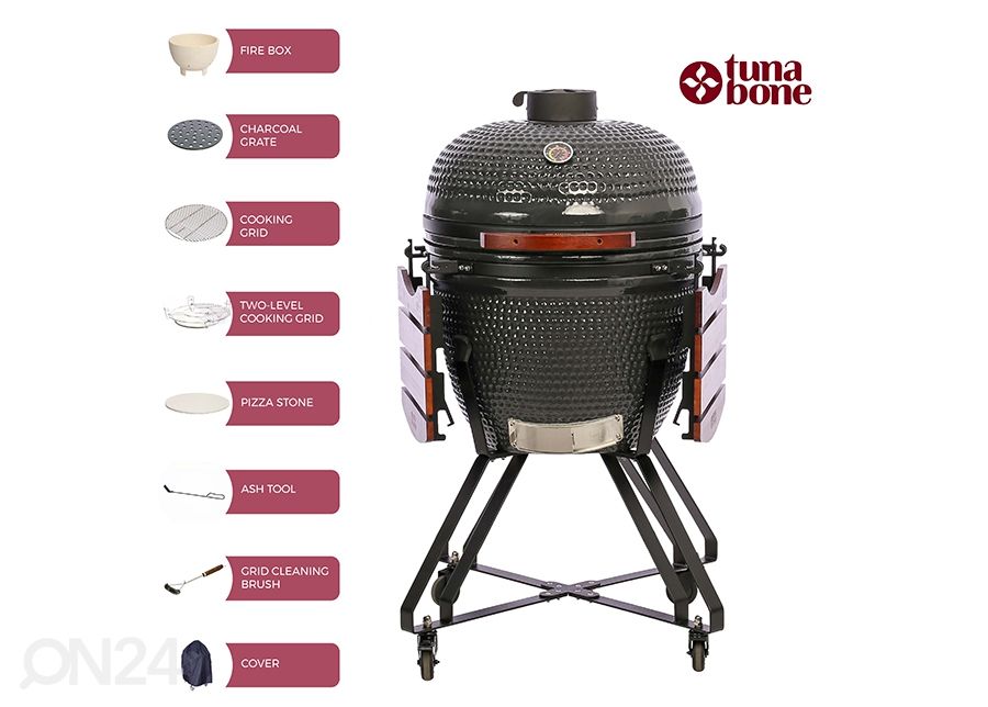 Гриль TunaBone Kamado Classic TBG26GRAY-01, 26", темно-серый увеличить