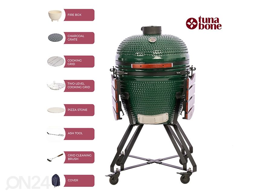 Гриль TunaBone Kamado Classic TBG26GREEN-01, 26", зеленый увеличить