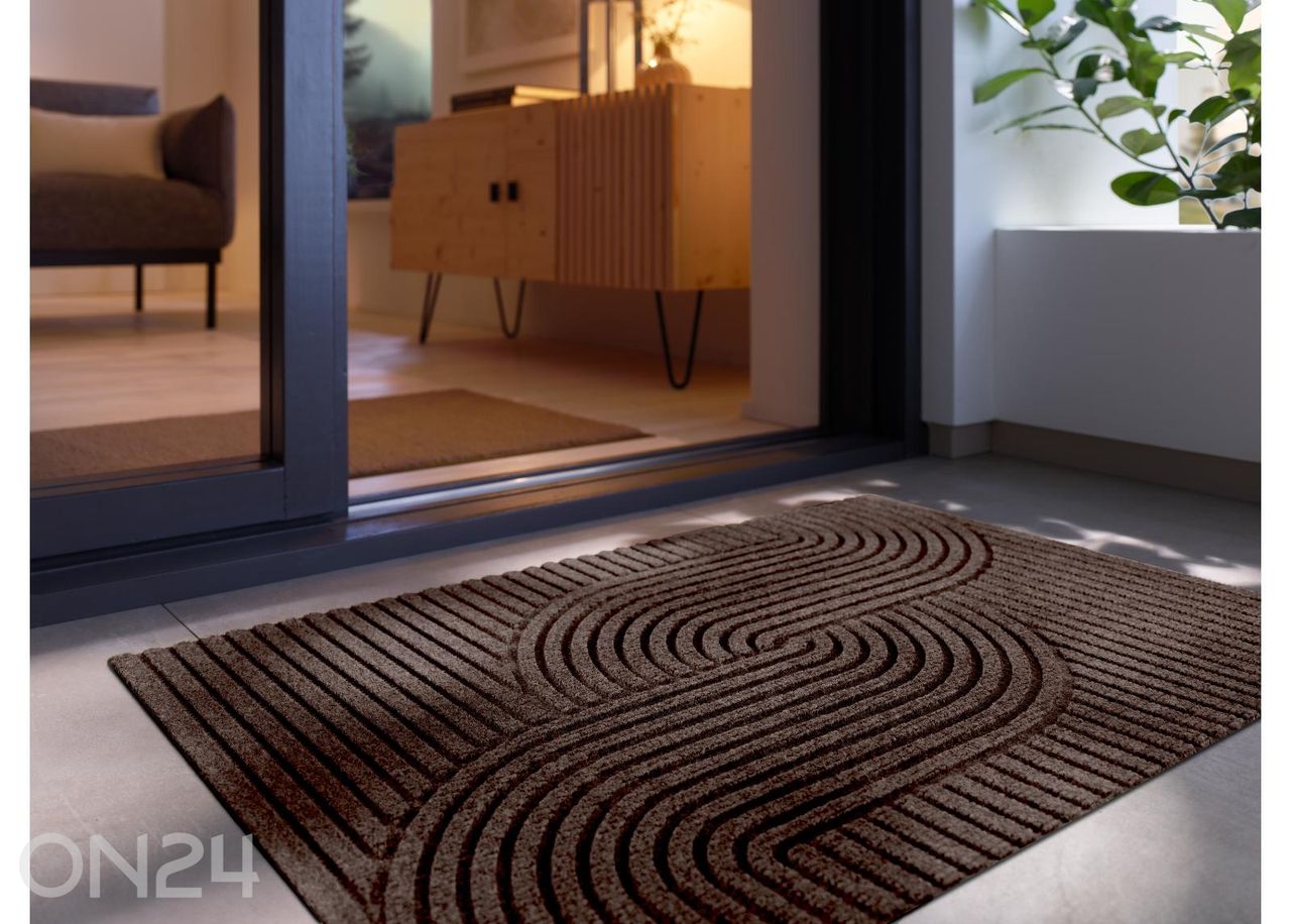 Дверной коврик Dune Loop dark brown 60x90 см увеличить
