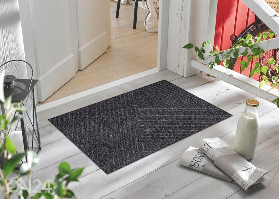 Дверной коврик Dune Stripes dark grey 60x90 см увеличить