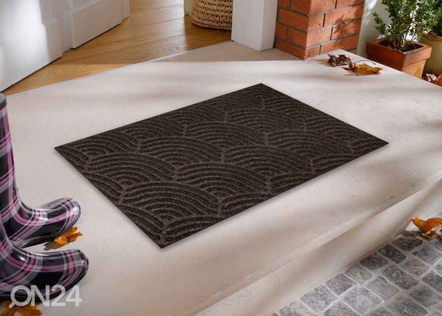 Дверной коврик Dune Waves dark brown 60x90 см увеличить