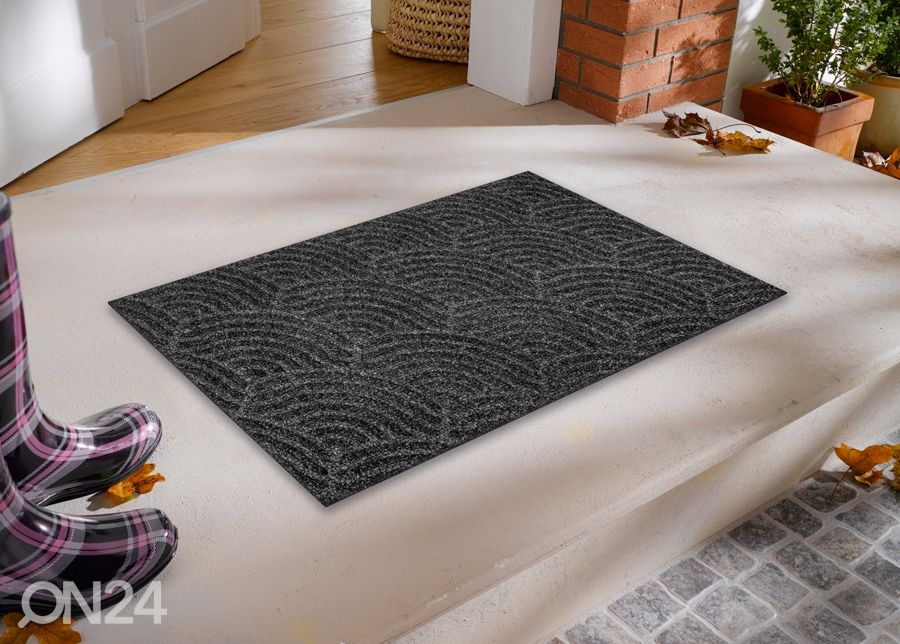 Дверной коврик Dune Waves dark grey 60x90 см увеличить