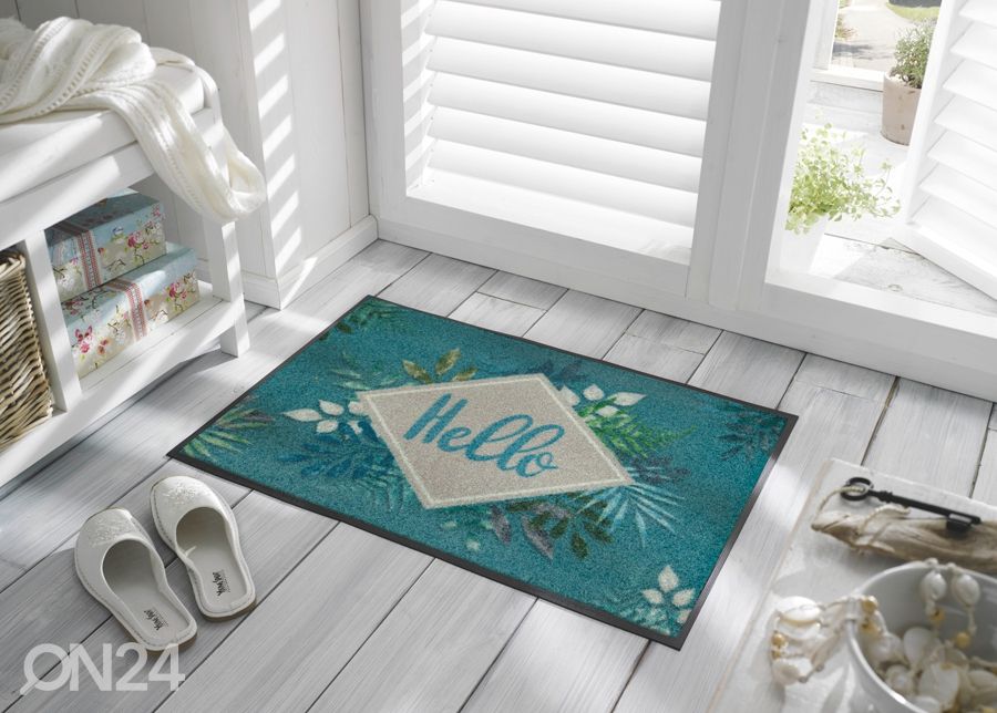 Дверной коврик Floral Hello 50x75 см увеличить