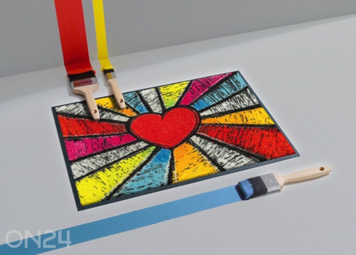 Дверной коврик Pop Art Heart 40x60 см увеличить