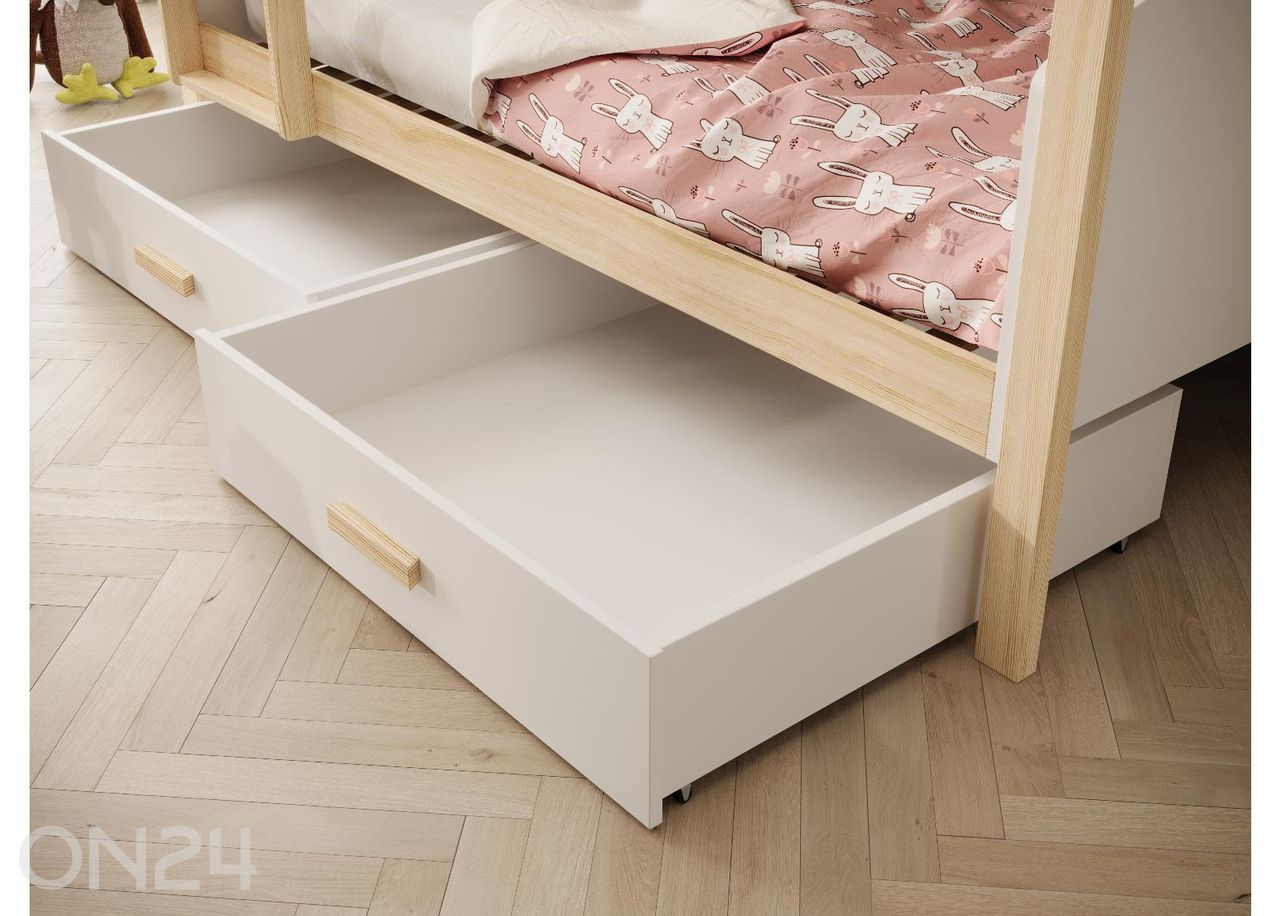 Двухъярусная кровать с матрасами Jori 80x180 см увеличить