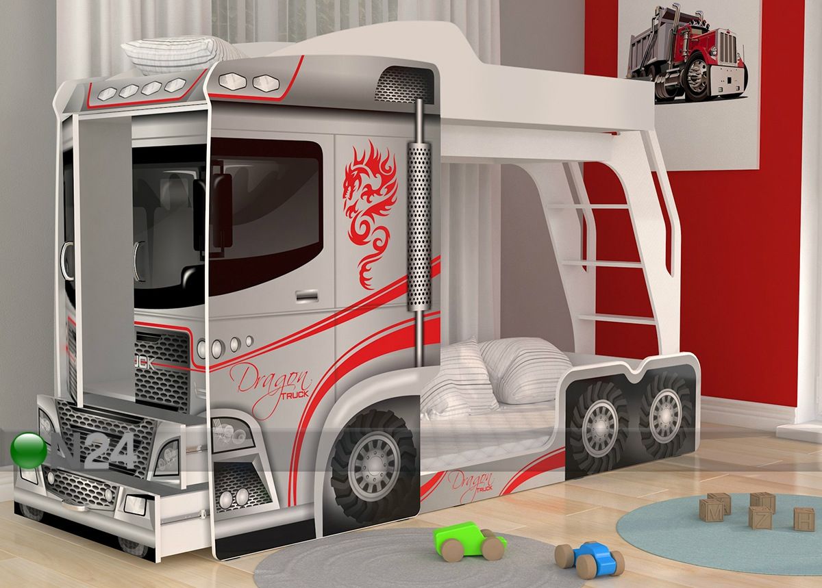 Двухъярусная кровать Mega Truck 80x190 cm увеличить