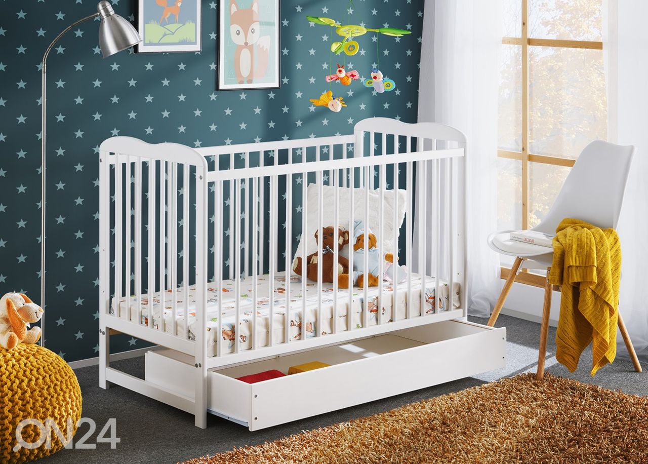 Детская кроватка Ala II Plus 60x120 cm, белый увеличить