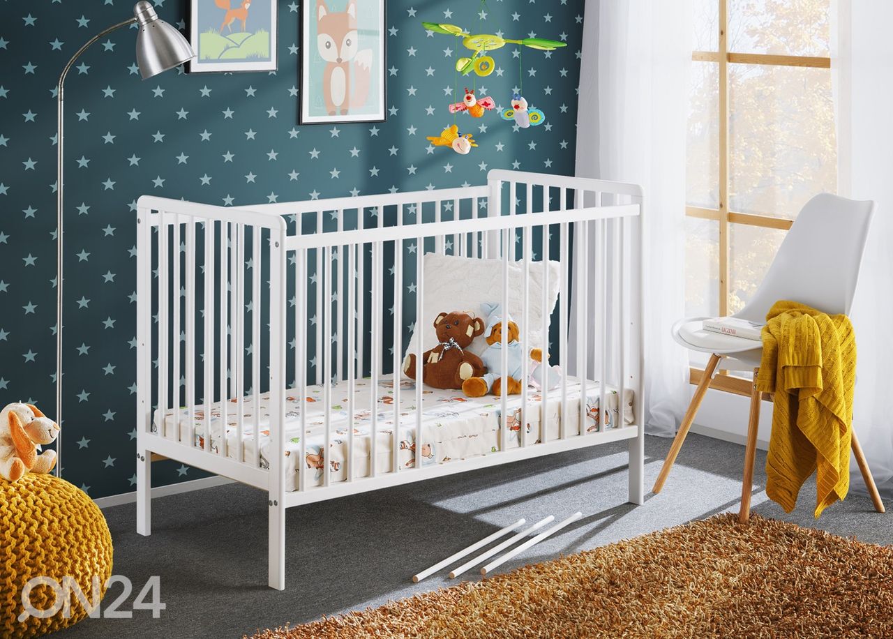Детская кроватка Cypi II 60x120 cm, белый увеличить