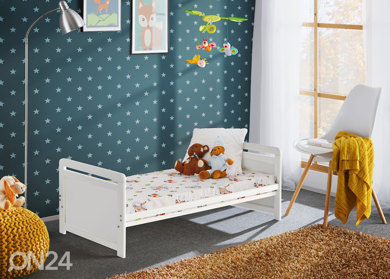 Детская кроватка Tymek Plus + матрас 60x120 cm, белый увеличить