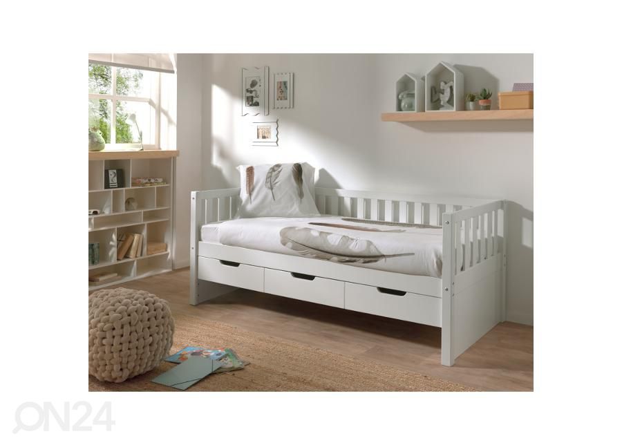Детская кровать + 3 ящика Fritz 90x200 cm, белый увеличить
