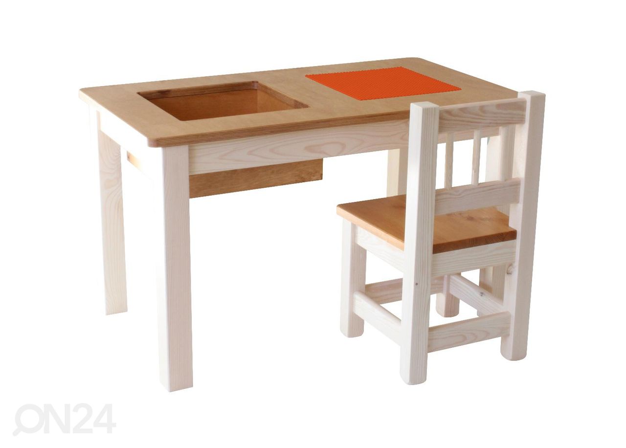 Детский стол для лего 86x47xh63 cm увеличить