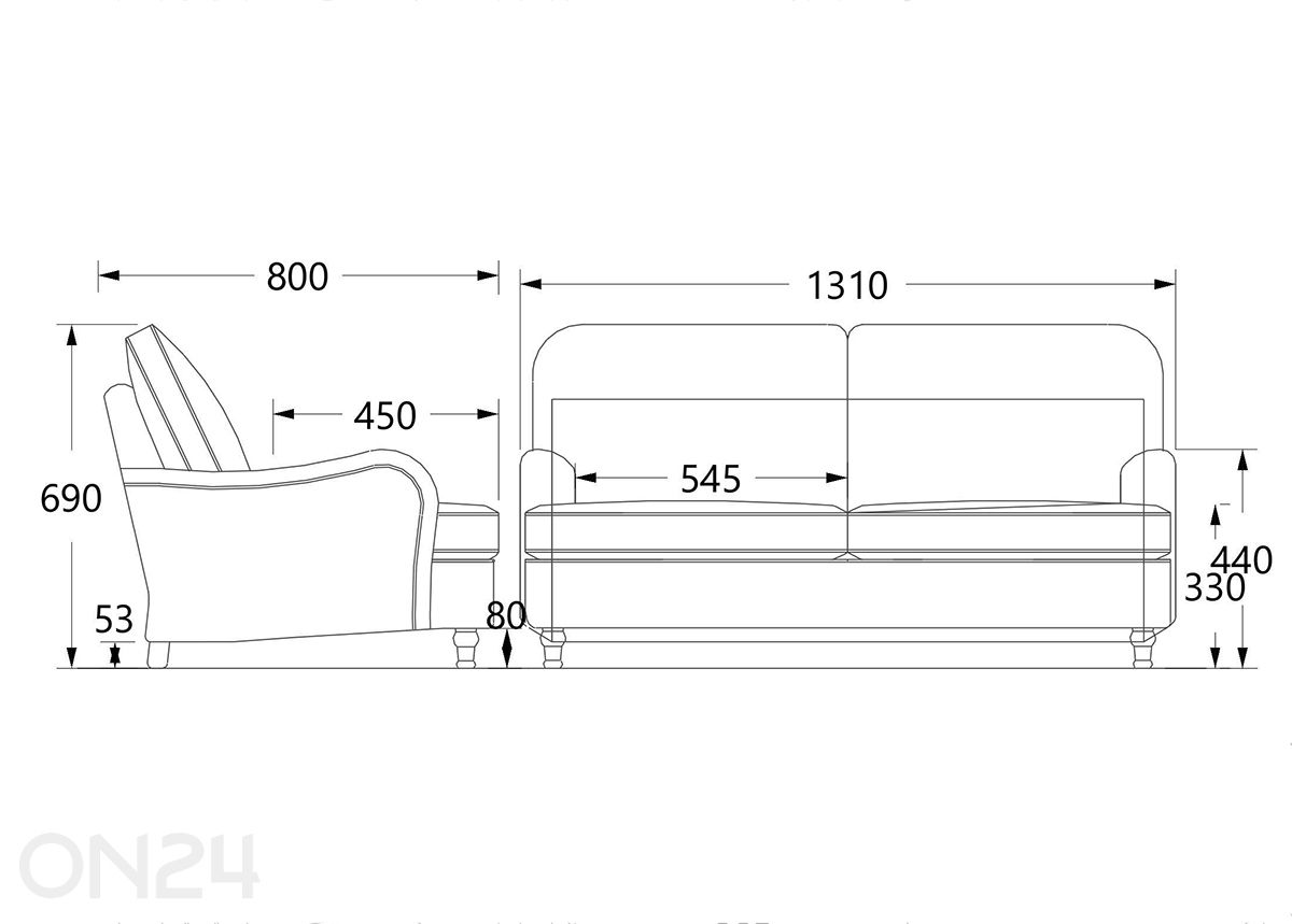 Детский 2-местный диван Howard увеличить