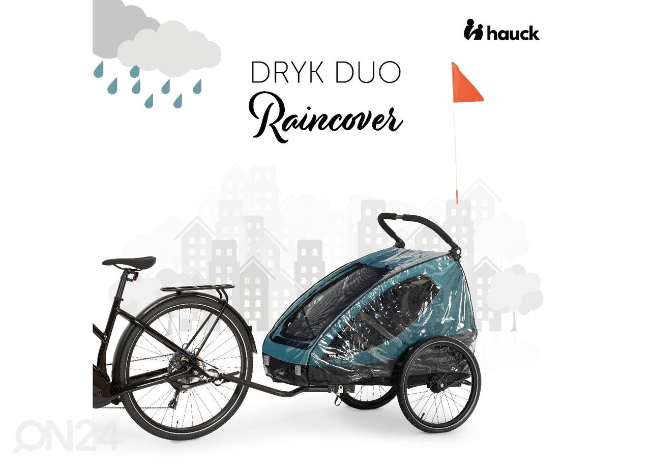 Дождевик для велоприцепа Hauck Dryk Duo увеличить