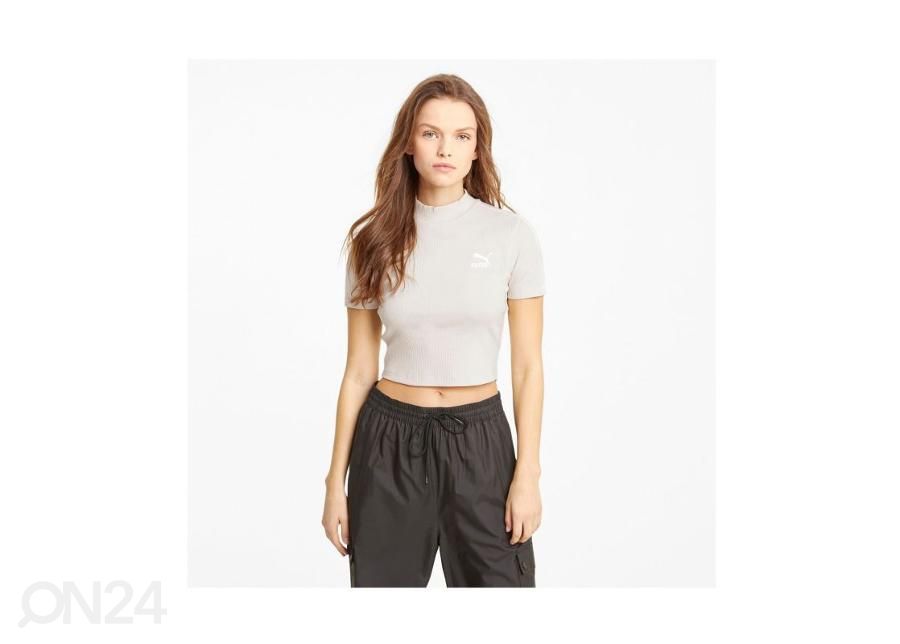 Женская спортивная футболка Puma WMNS Classics Rib Mock Neck увеличить