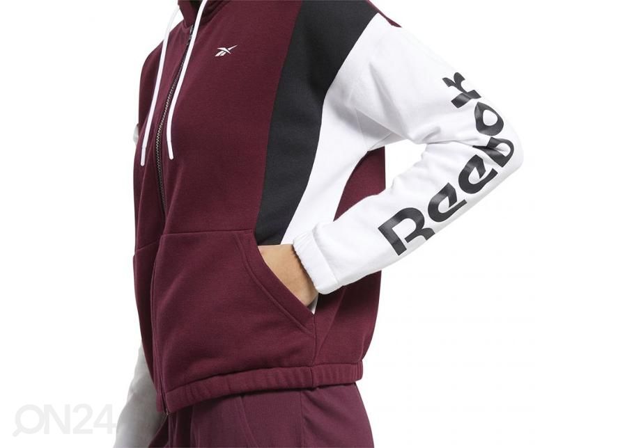 Женская толстовка Reebok Te Linear Logo Fl F Maroon W FU2189 увеличить