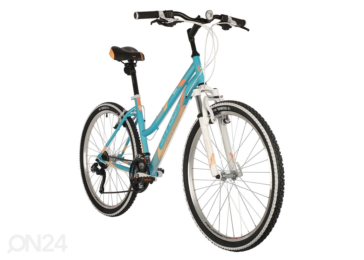 Женский горный велосипед Stinger Latina Microshift 26", синий увеличить