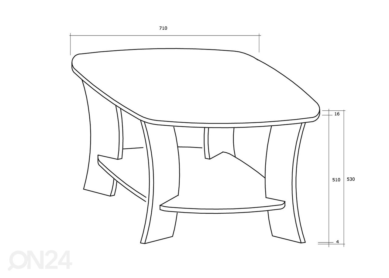 Журнальный стол 70x70 cm увеличить
