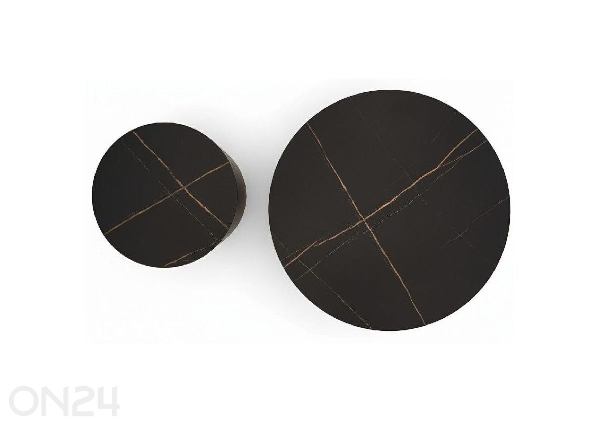 Журнальный стол Bud, 2 шт, черно-золотистый увеличить