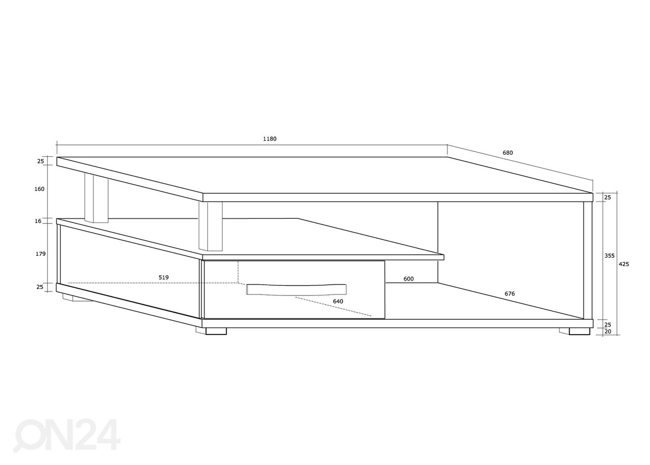 Журнальный стол Cloghroe 118x74 cm увеличить