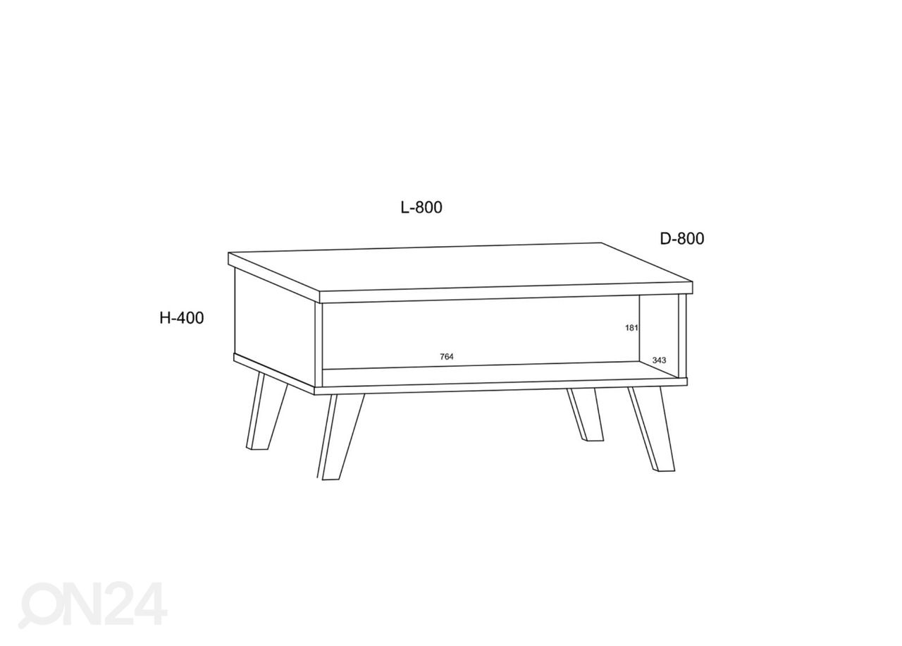 Журнальный стол Clon 80x80 cm увеличить