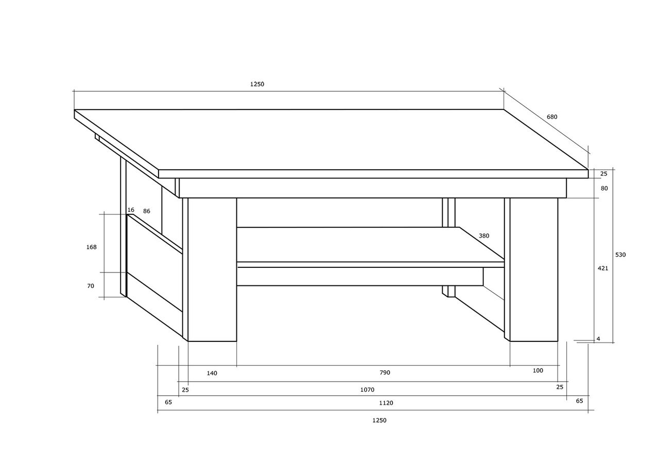 Журнальный стол Cobhy 125x68 cm увеличить