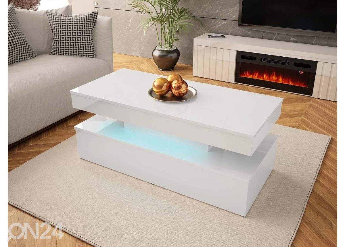 Журнальный стол Glossa 120x55 cm + LED увеличить