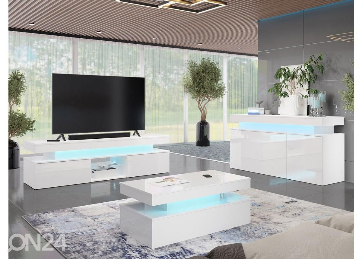 Журнальный стол Glossa 120x55 cm + LED увеличить