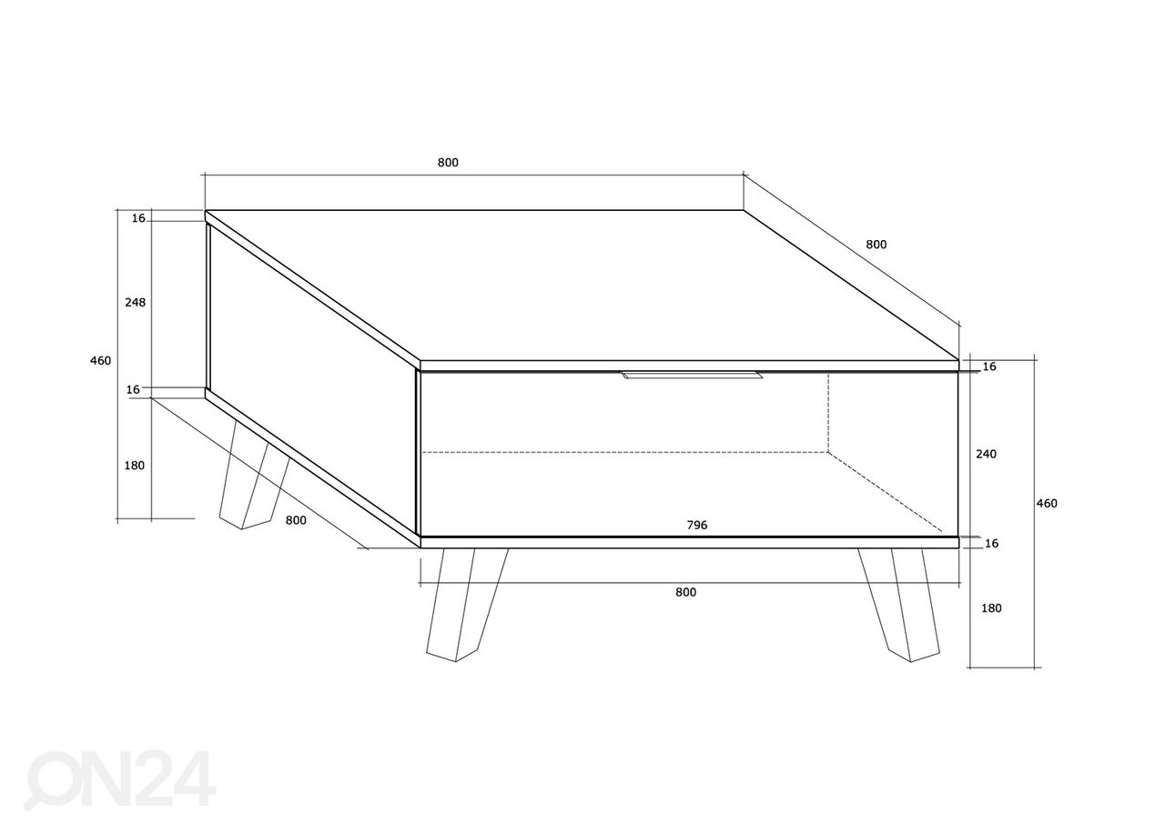 Журнальный стол Kilty 80x80 cm увеличить