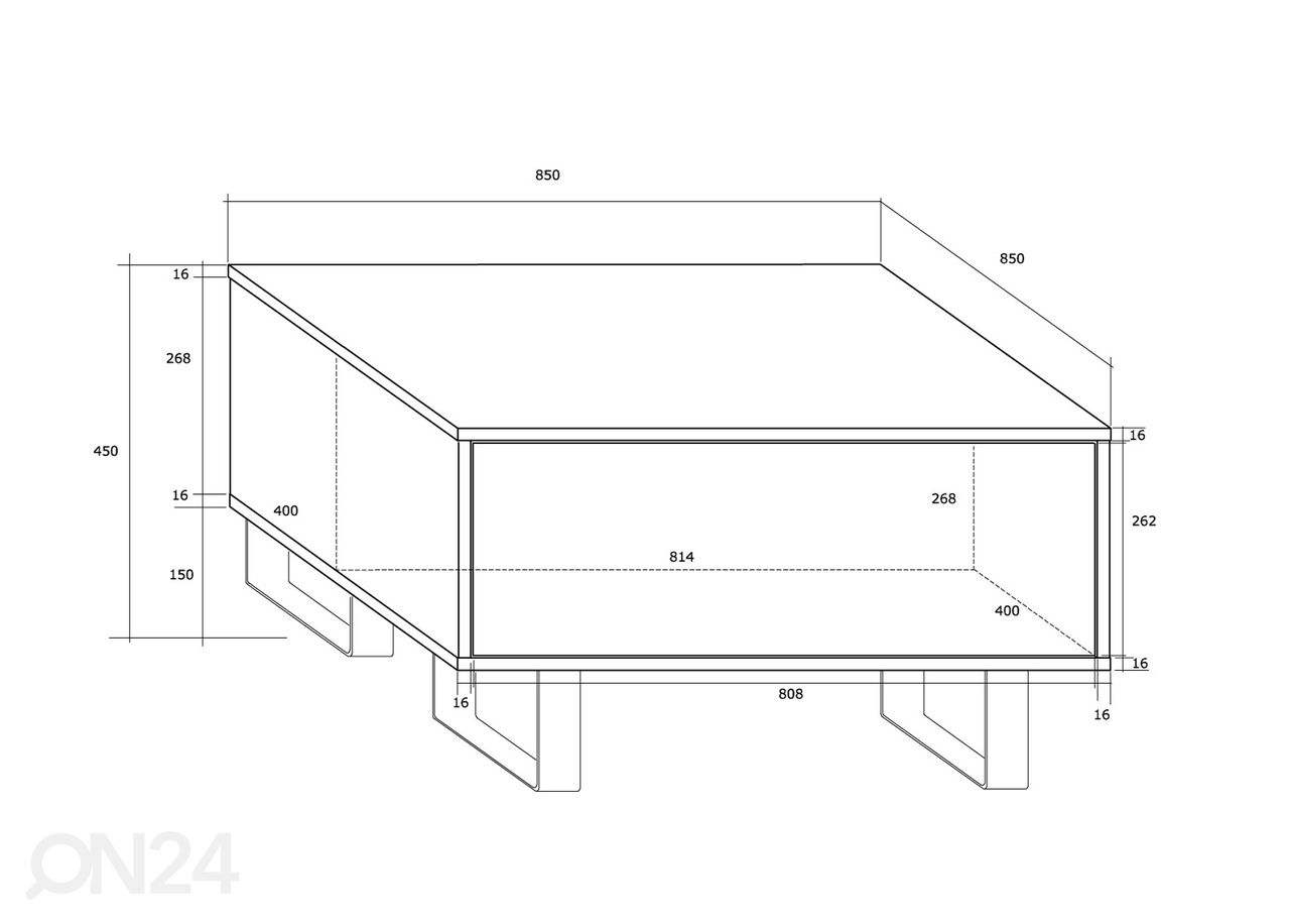 Журнальный стол Rossca 85x85 cm увеличить