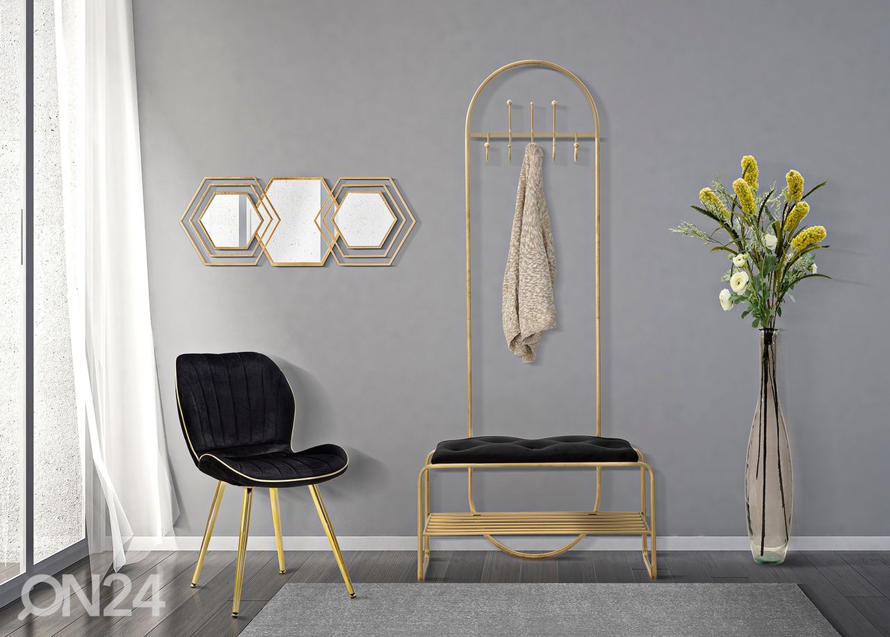 Зеркало настенное Triply 80x30 cm, золотистый увеличить