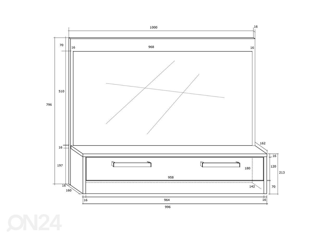 Зеркало Cobhy 80x100 cm увеличить