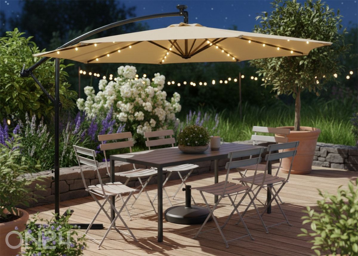 Зонт от солнца Milin + LED Ø 3 м увеличить